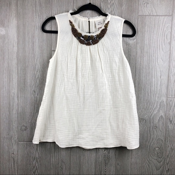 Knox Rose Tops - Knox Rose Beaded Flowy Boho Tank Top